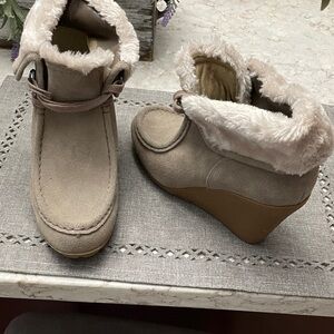 Cozy Faux Fur Lined Wedge Boots